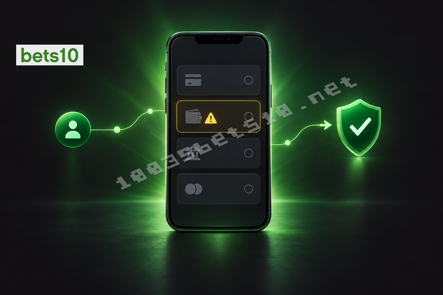 Koyu zemindeki telefon ve güvenli ödeme simgeleri, bets10 para çekme metodu bulunmamaktadır uyarısında yöntem kontrolünü temsil ediyor.